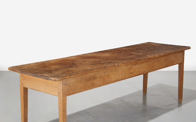 Large antique American pine farm table