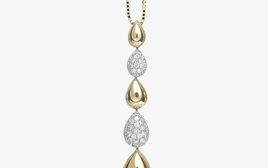 Leo Pizzo - 18 kt. White gold, Yellow gold - Necklace with pendant - 0.68 ct Diamonds