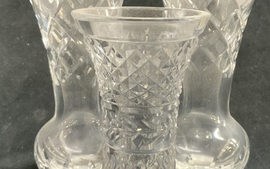 Lot 3 Cut Crystal Vases Vessels, BRIERLY +
