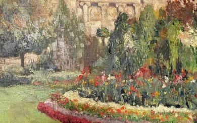 Louis Abel-Truchet (1857-1918) - Le jardin en fleurs (Château de Compiègne)