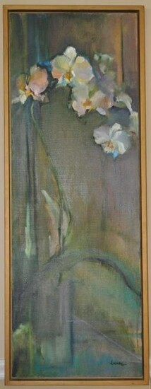 Lucas, Impressionist Still Life "Orchids", O/C