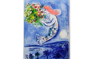 Marc Chagall, 1887 Witebsk – 1985 Saint-Paul-de-Vence, Die Engelsbucht – Nice Soleil Fleurs, 1962