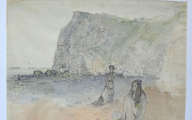 Mary and Jean at St. Margarets Bay Signed Watercolour