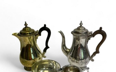 Matched Sterling Silver coffee set with coffee pot, hot water...