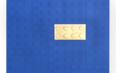 Matteo Negri, Lego (Blue), Aquatint Etching with Gold Leaf