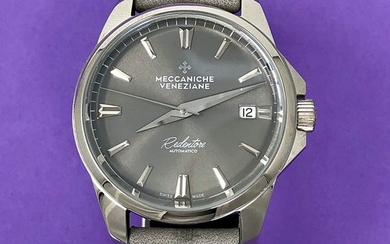 Meccaniche Veneziane - Automatic Redentore 36mm Grigio with EXTRA Stainless Steel Milanese Band - 1205002 - Unisex - BRAND NEW
