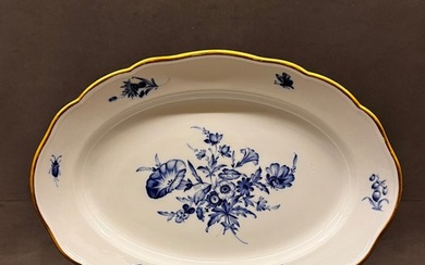 Meissen - Prima scelta- - Platter - Blue Blume with Insekten Goldrand - Porcelain