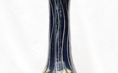 Monumental polychrome glazed earthenware vase (58.5 cm)