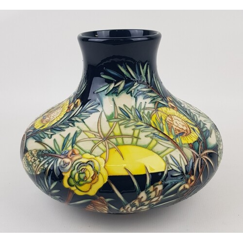 Moorcroft Amazon Dawn Vase: Signed by Nicola Slaney.