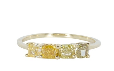 No Reserve Price - - 1.00 Total Carat Weight - - Ring - 18 kt. Yellow gold - 1.00 tw. Diamond (Natural)