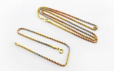 No Reserve Price - 18 kt. Gold, Pink gold, White gold, Yellow gold - Bracelet, Necklace