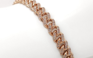 ***No Reserve Price*** IGI Certified 1.88 Carat Pink Diamond Bracelet - 14 kt. Pink gold - Bracelet