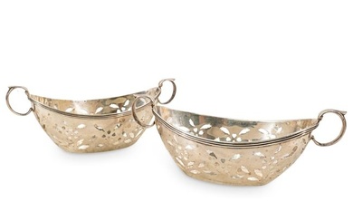Pair Of American Sterling Silver Handled Bowls