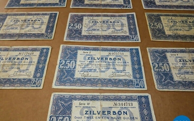 Particuliere inbreng nederlandse bankbiljetten 2,5 gulden 1938 (zeldzame variant 13-1a)