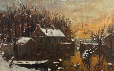 Pierre Eugene Montezin (French 1874-1946), Winter Light, oil on canvas