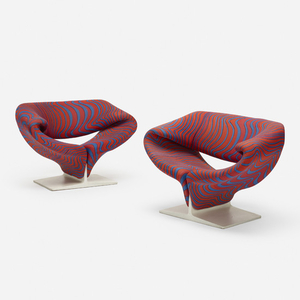 Pierre Paulin, Ribbon chairs, pair