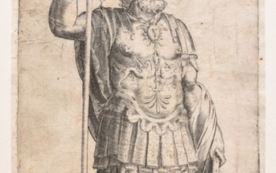 Pyrrhus of Epirus. Ca. 1600 Etching, 22,5 x 13,7 cm, laid paper, unsigned (some creases)....