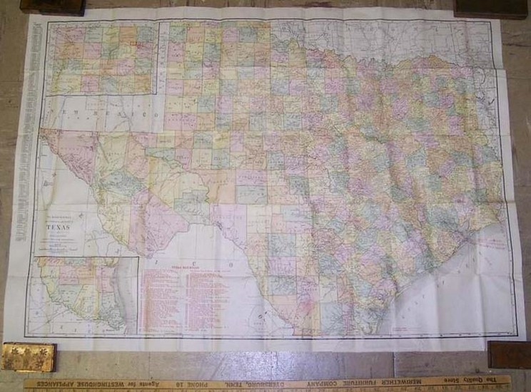 Rand, McNally New Commercial Atlas Map of Texas