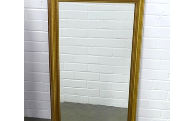 Rectangular gilt framed wall mirror, 97 x 66cm.