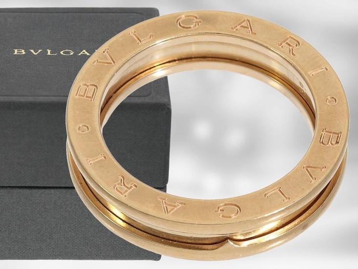 Ring: Bvlgari, rose gold ring B.zero1 in original...