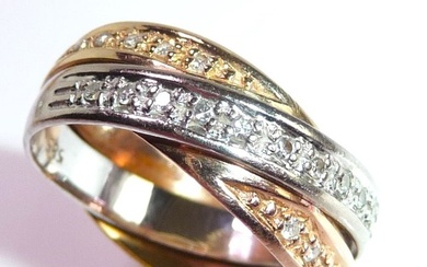 Ring - Rose gold, White gold, Yellow gold 0.20ct. Round Diamond