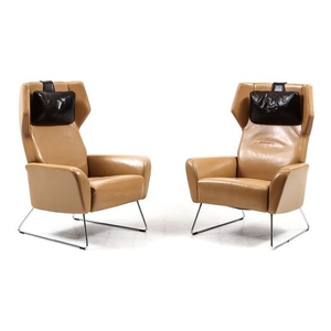 Roger Persson - Swedese - Set of 2 leather 'Select' armchairs
