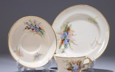Royal Worcester Painted Porcelain Teacup 19th Century