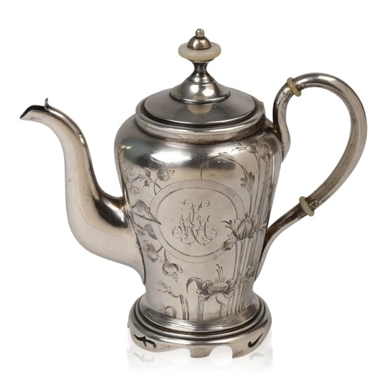 Russian Silver and Mother of Pearl Teapot