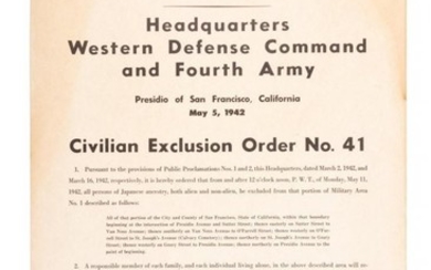San Francisco 1942 Japanse Internment order poster
