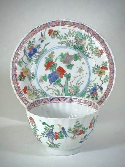 Saucer, Tea cup (2) - Porcelain - China - Kangxi (1662-1722)