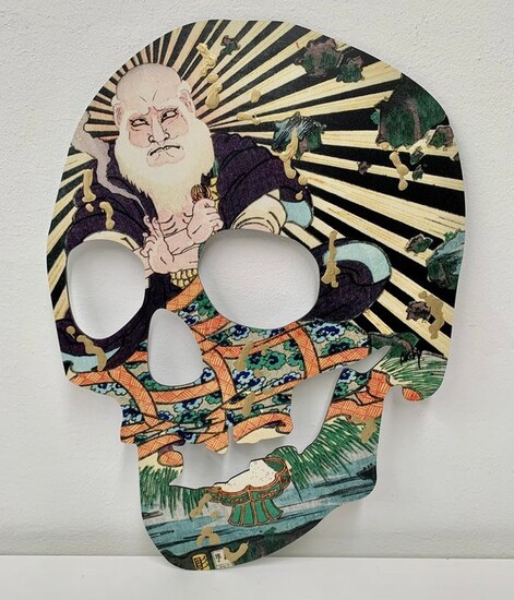 Sculpture (1) - Acrylic, alu-dibond - Akira Hiro (1978) - Enlightened Skull - 2022