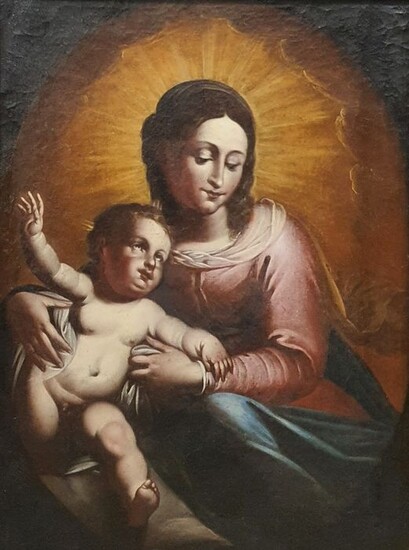 Scuola emiliana - XVII/XVIII secolo - Madonna con Bambino