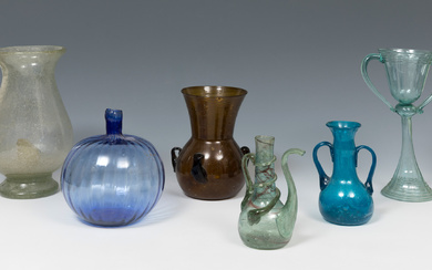 Set of six vases; Gordiola, Mallorca, XX century.