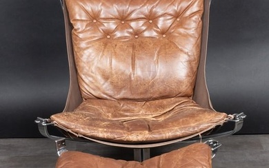 Sigurd Resell for Vatne Mobler "Falcon" Chair & Ottoman