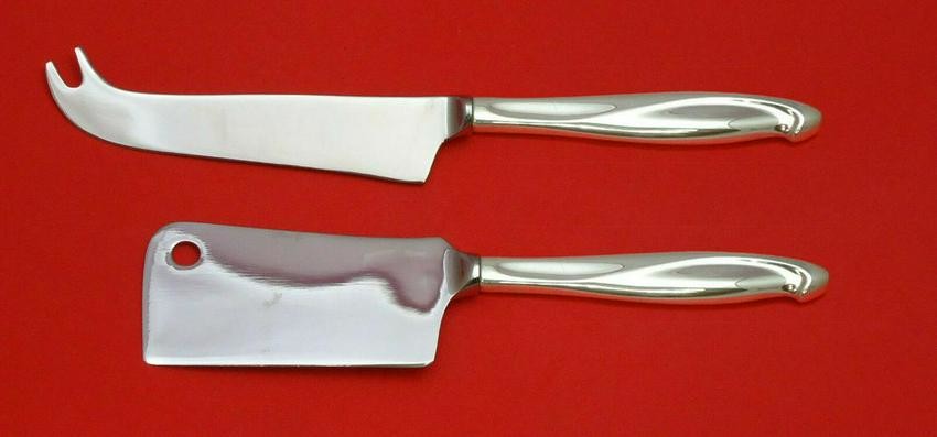 Silver Sculpture Sterling 2 pc. Cheese Set