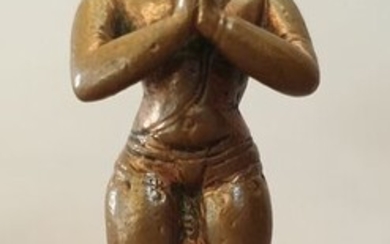 Statue - Copper, Patinated bronze - Hanuman - India - 18th century
