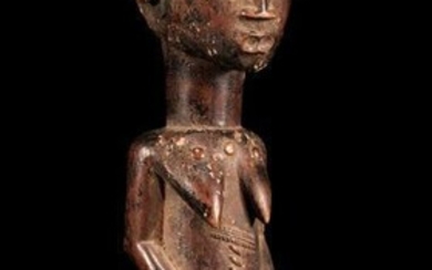 Statue(s) (1) - Wood - Baoulé - Côte d'Ivoire