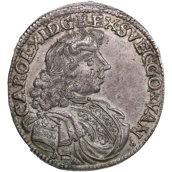 Sweden, Pomerania 2/3 Taler 1684 - Karl XI (1660-1697)