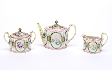 Tea Set, Unmarked Japanese Porcelain, Three Piece