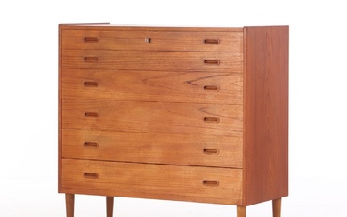 Teak chest of drawers, 1950-60s