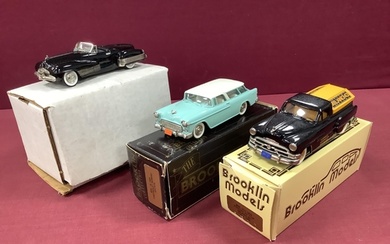 Three 1:43rd Scale White Metal Model Cars. Comprising of Ash...