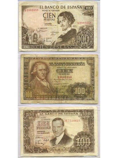 Three Spanish Bank Notes