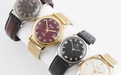 Two Gruen And Two Wittnauer Wristwatches