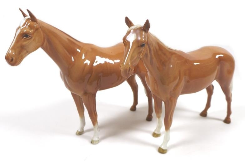 Two palomino Beswick horses, including 'Imperial', model 1557, palomino...