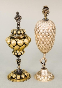 Two silver covered chalices, one marked sterling with