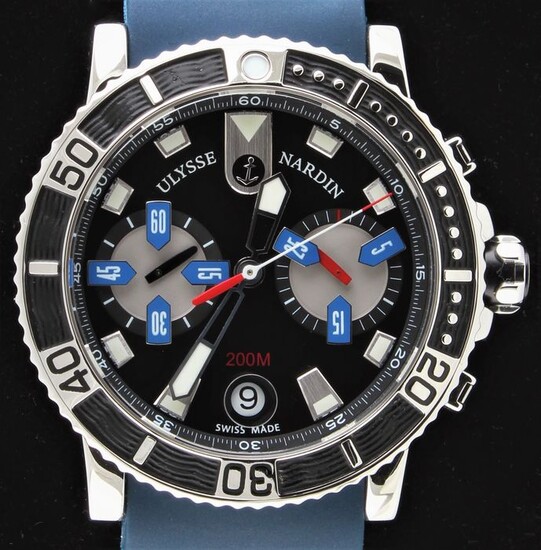 Ulysse Nardin - Maxi Marine Diver - Automatic Chronograph - Full Set - Excellent Condition - Ref. No: 8003-102-3/92 - Men - 2011-present