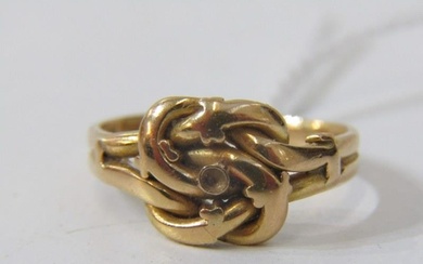 VINTAGE 18ct YELLOW GOLD LOVERS KNOT RING, approx. 4.8 grams...