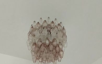 Venini - Carlo Scarpa - Hanging lamp - Polyhedra - Glass, Metal