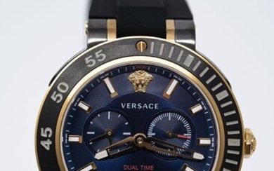Versace - V-Extreme Watch GMT Two Tone Black PVD and IP Gold - VECN00119 - Men - 2011-present