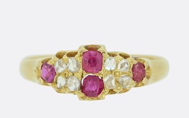 Victorian Burmese Ruby and Diamond Ring